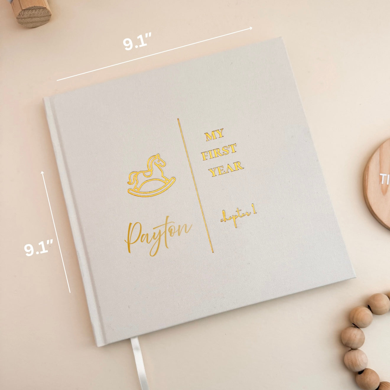 Personalized Baby Memory Book | Baby's First Year Photo Album | Baby Shower Gift