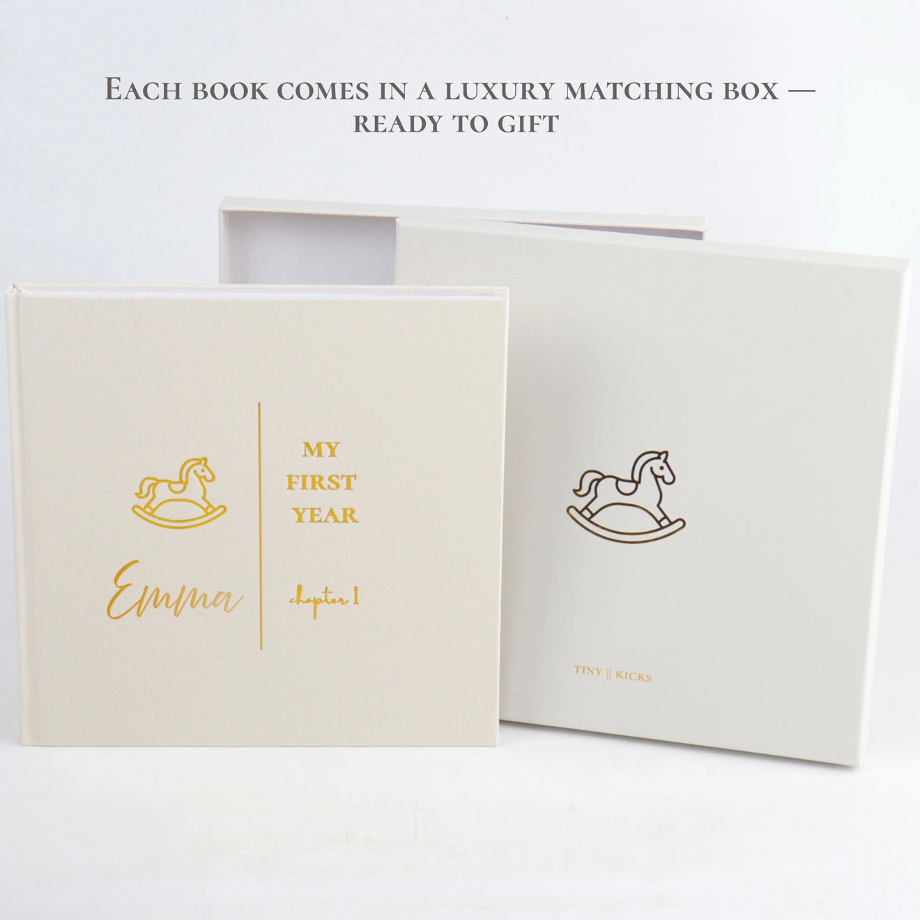 Personalized Baby Memory Book | Baby's First Year Photo Album | Baby Shower Gift