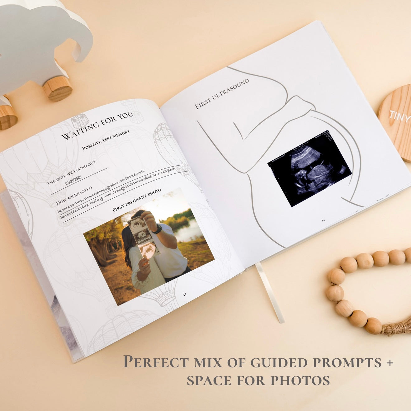 Personalized Baby Memory Book | Baby's First Year Photo Album | Baby Shower Gift