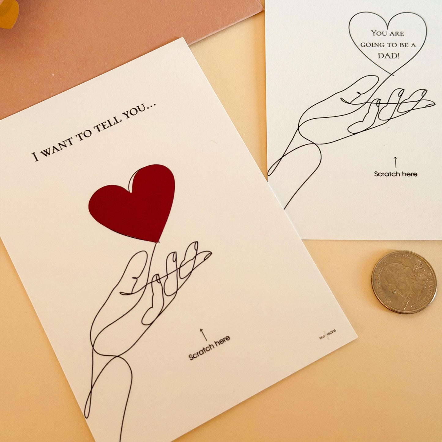 Pregnancy Announcement Scratch Card - You Are Going to Be a Big Brother, Big Sister, Scratch Card for Grandparents