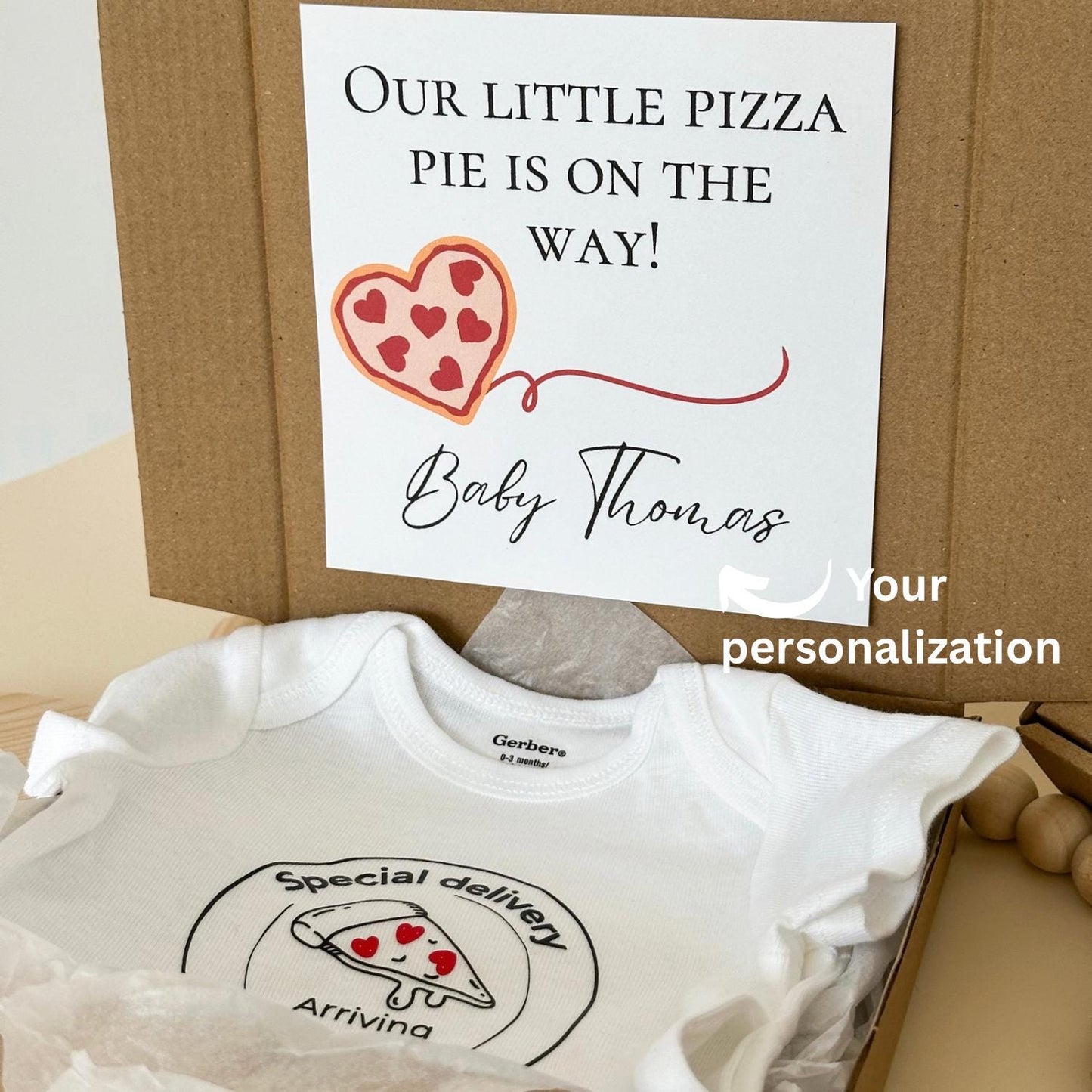 Pizza Pregnancy Announcement Box – New Dad Reveal Gift
