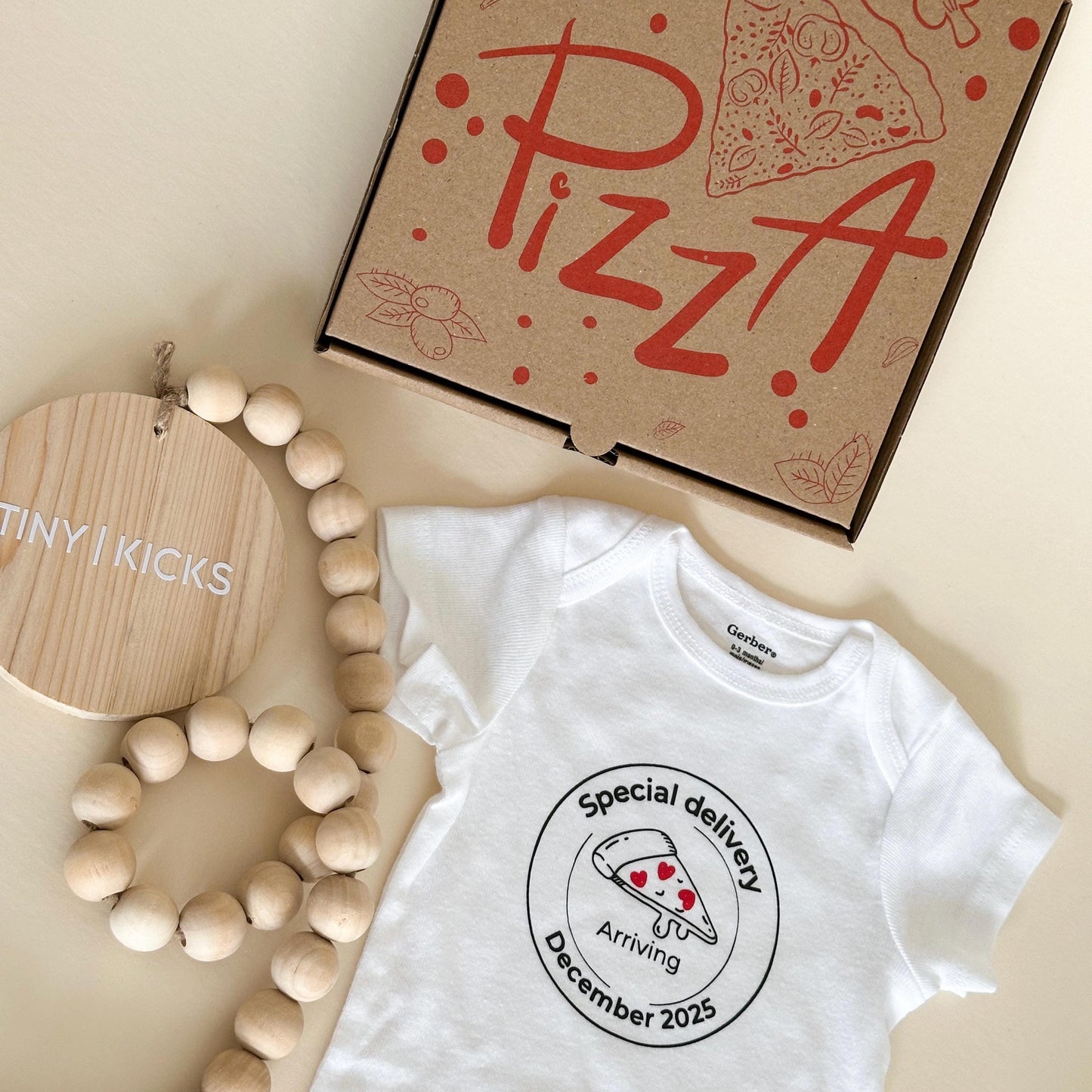 Pizza Pregnancy Announcement Box – New Dad Reveal Gift