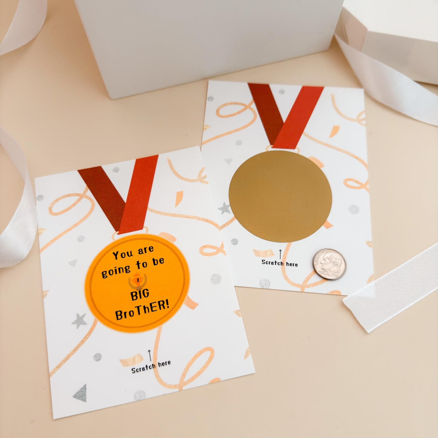 Big Sister Big Brother Pregnancy Announcement Box – Scratch Card Reveal