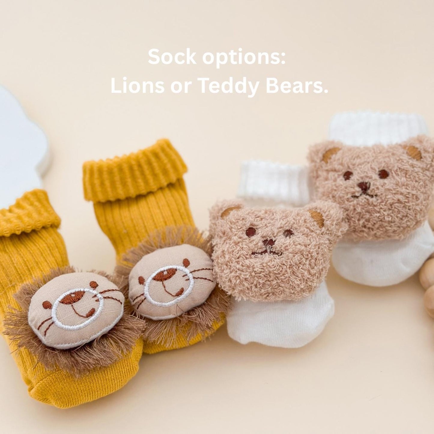 Pregnancy Announcement Gift: Acrylic Sign, Bear Socks, Grandparent Surprise