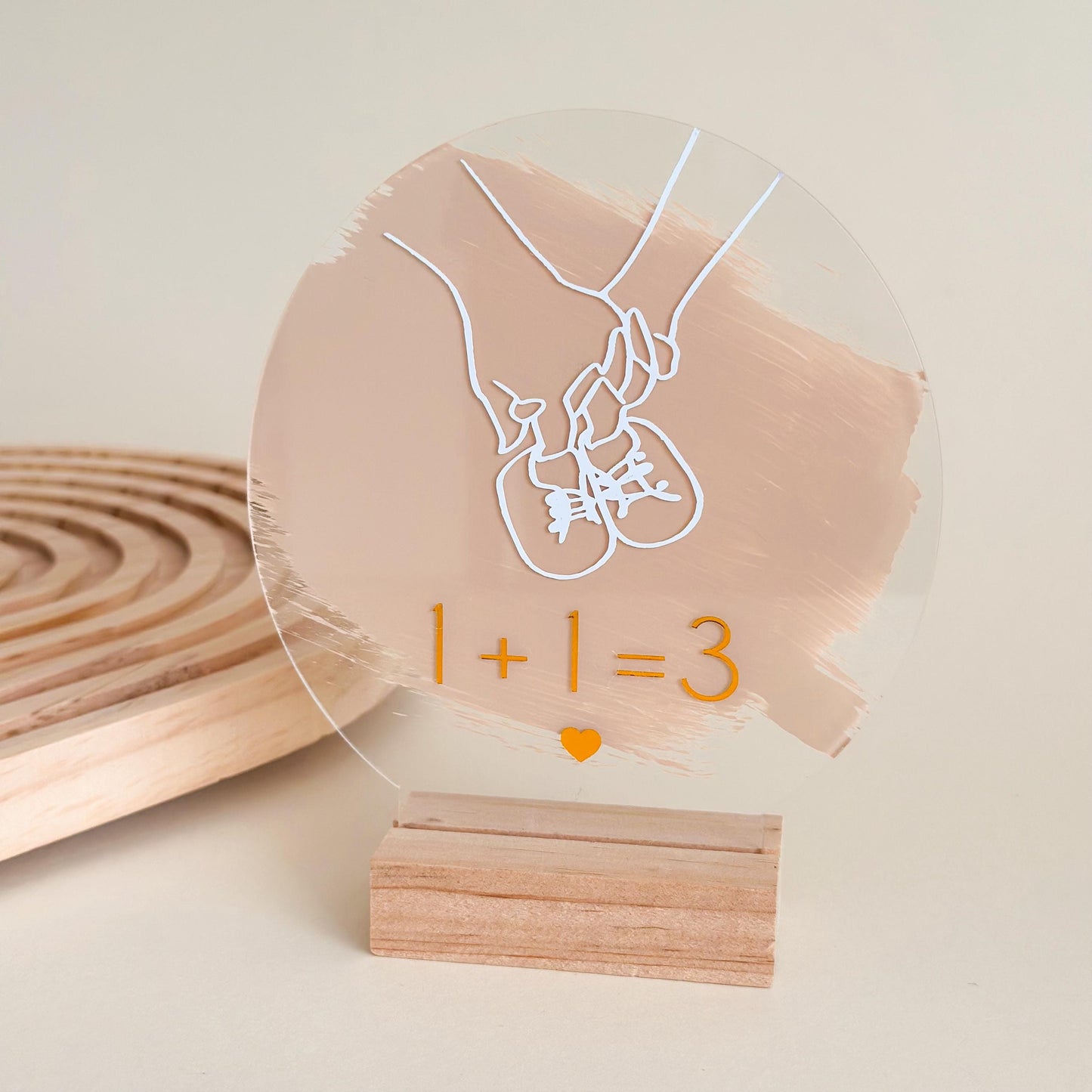 Personalized Pregnancy Announcement Acrylic Sign for Daddy-to-Be - Keepsake Gift, baby reveal idea