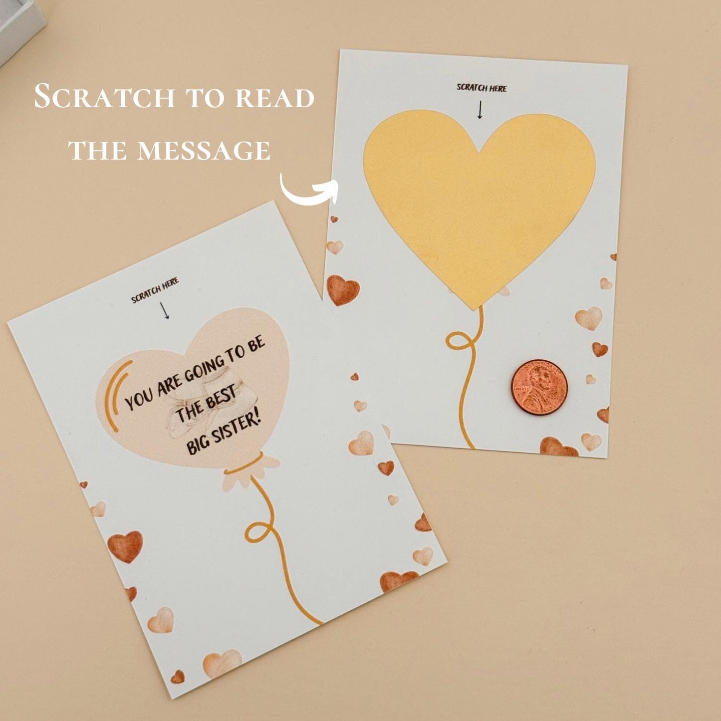 Big Sister Big Brother Pregnancy Announcement Box – Scratch Card Reveal