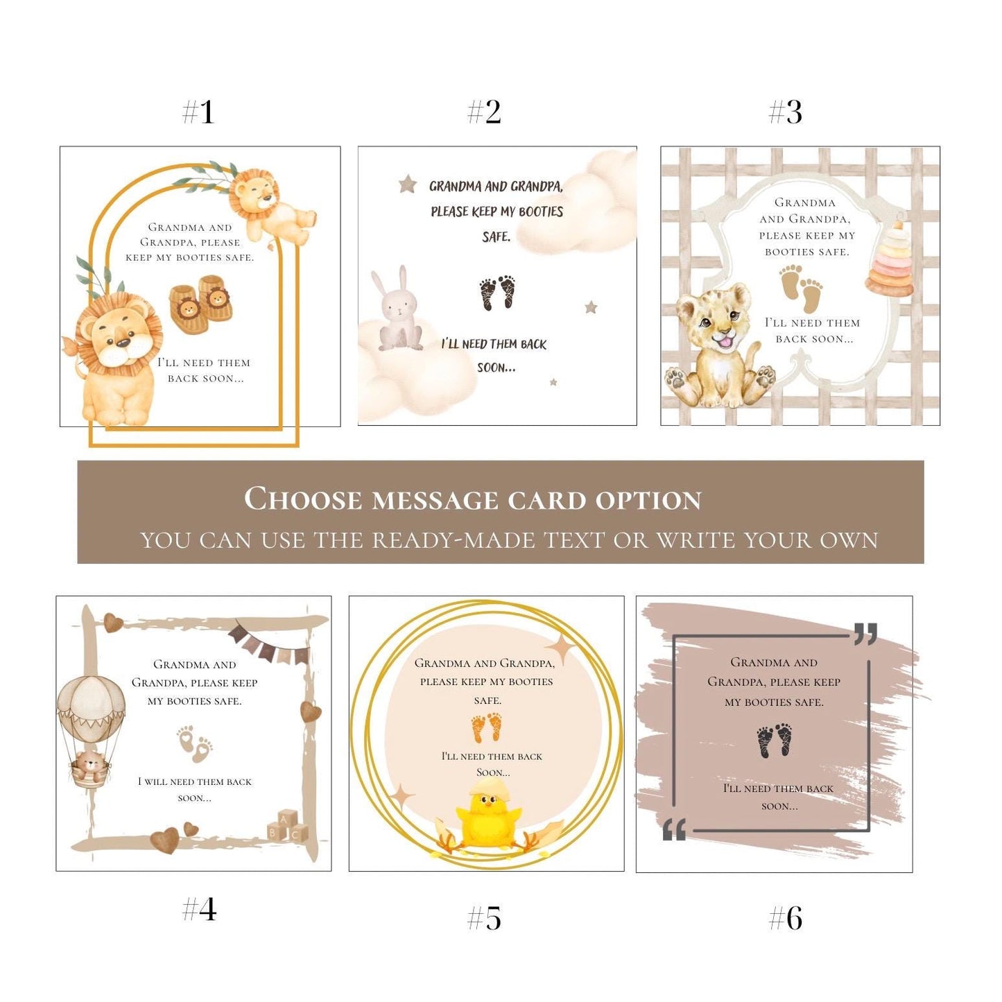Grandparents Pregnancy Announcement Box – Baby Booties Reveal Gift