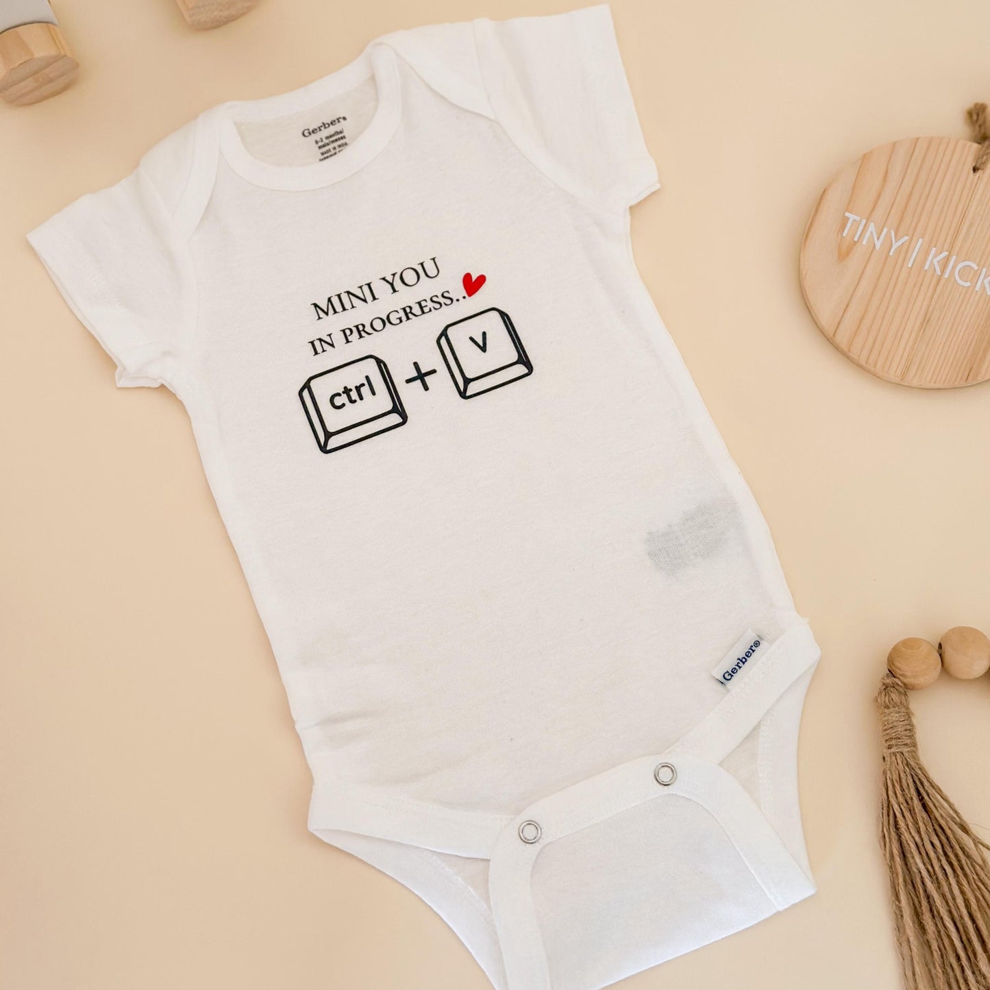 “Mini You in Progress” Bodysuit – Pregnancy Reveal for Dad