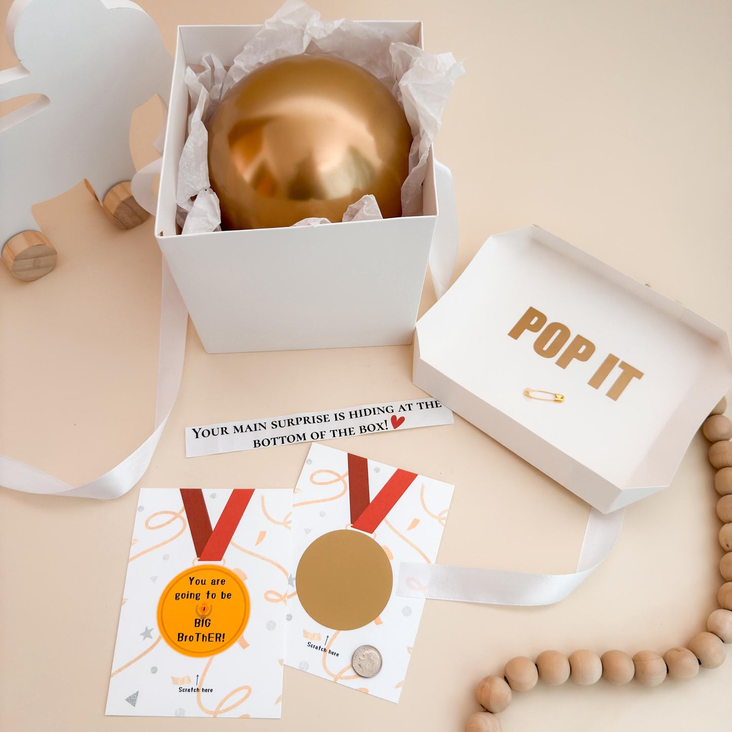 Big Sister Big Brother Pregnancy Announcement Box – Scratch Card Reveal