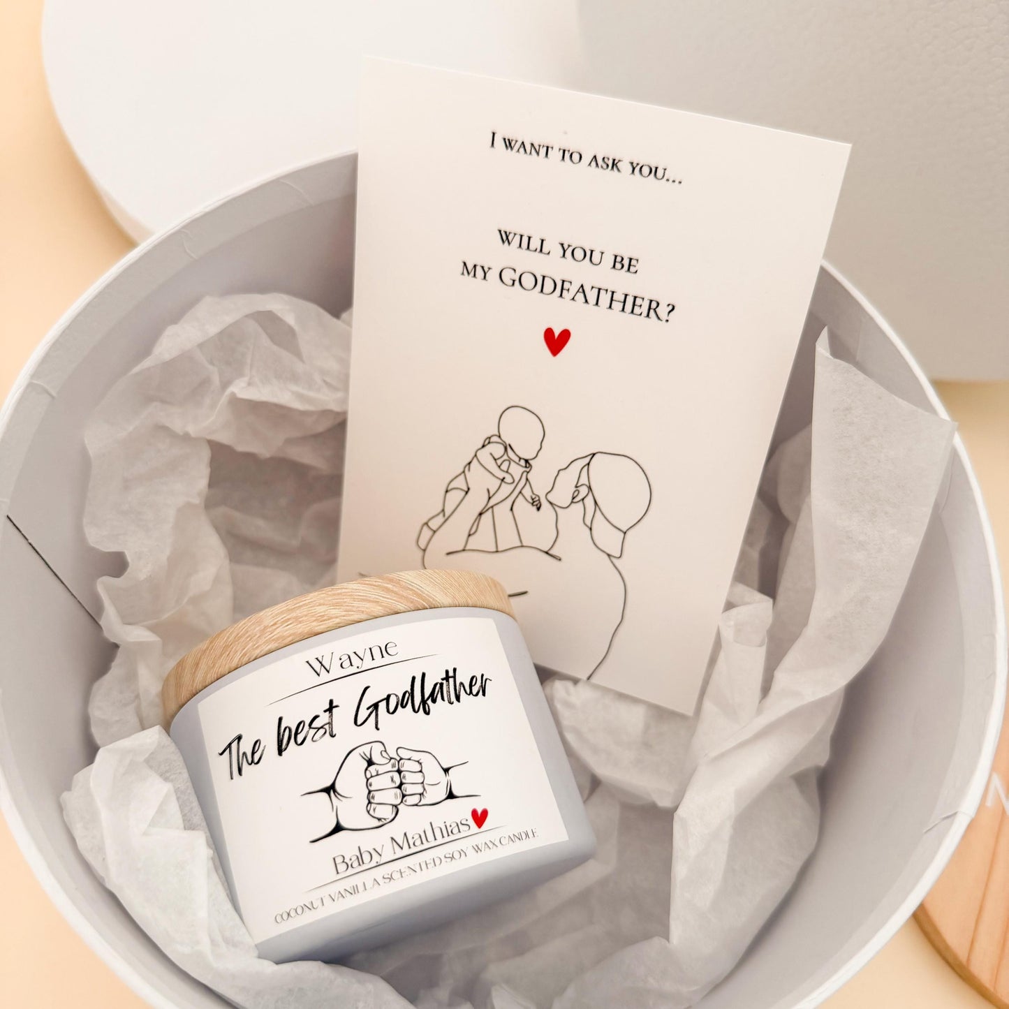 Godparent Proposal Gift Box – Will You Be My Godmother Candle Gift