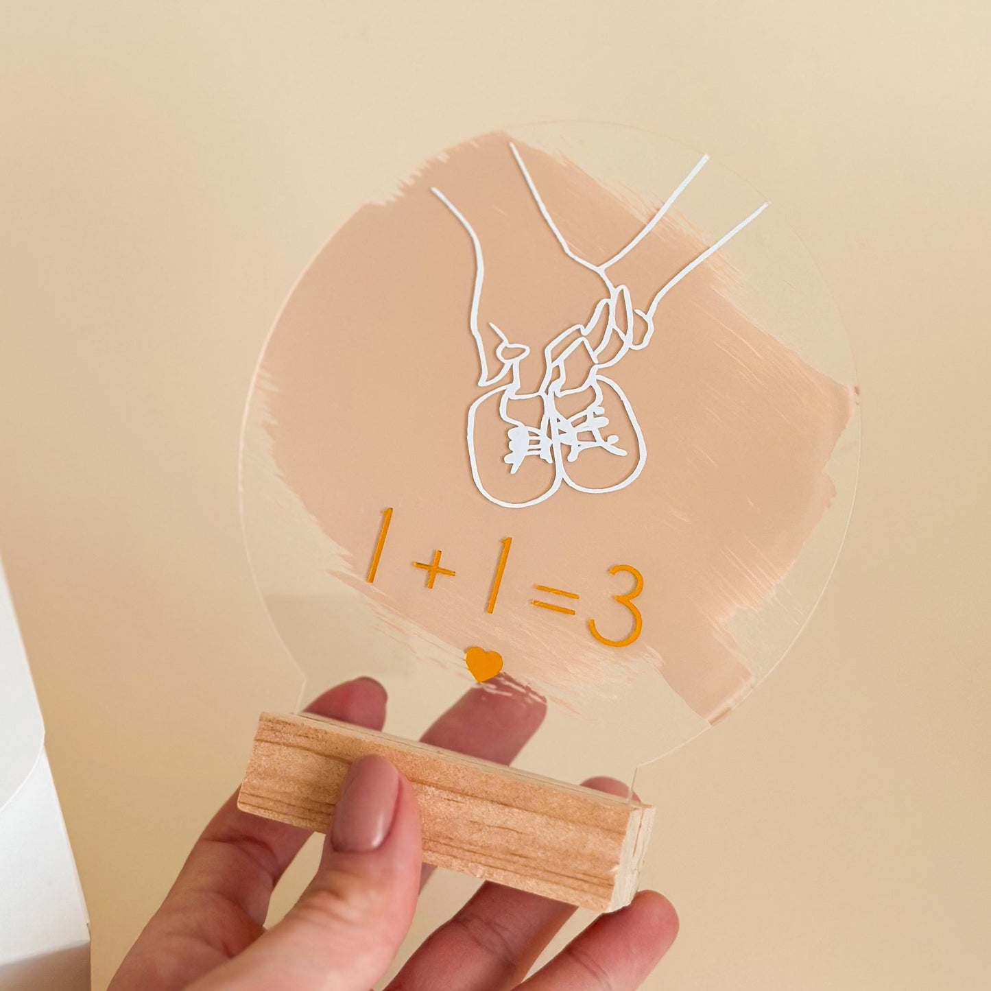 Pregnancy Announcement Gift Box for Dad: Scratch Card & Acrylic Stand