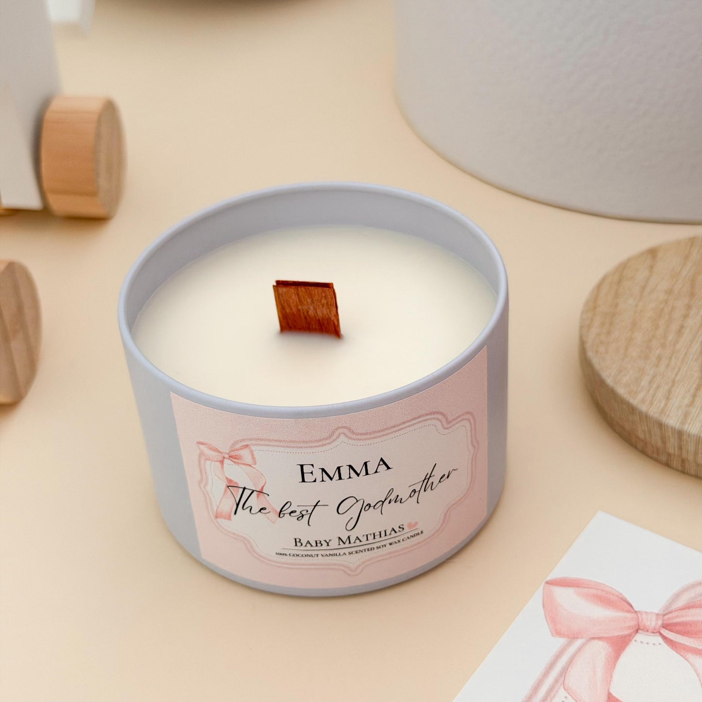 Will You Be My Godmother Gift Box – Personalized Godmother Proposal Candle