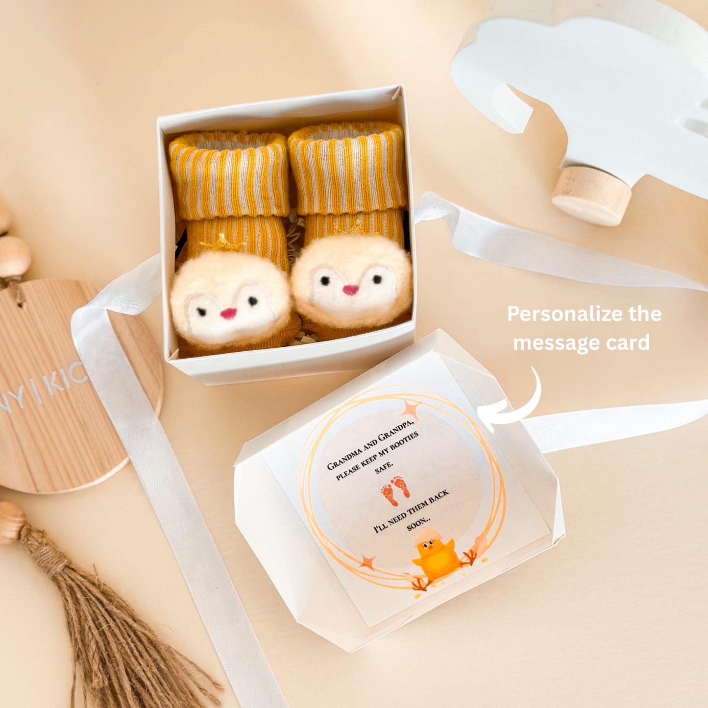 Grandparents Pregnancy Announcement Keepsake Box – Booties Reveal