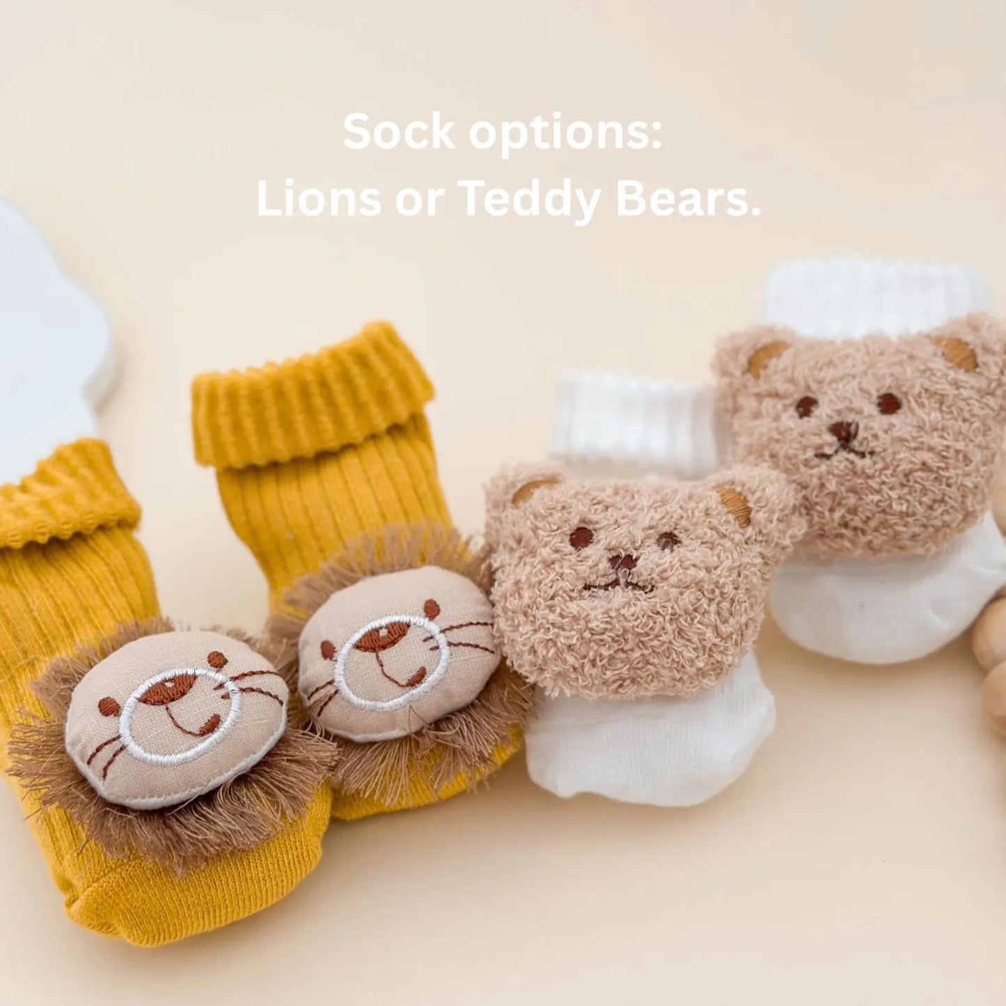 Pregnancy Announcement Gift: Acrylic Sign, Bear Socks, Grandparent Surprise, Grandma and Grandpa reveal