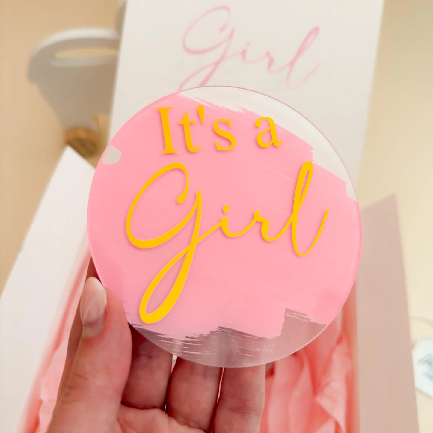 Baby Gender Reveal Gift – “It’s a Boy / It’s a Girl” Announcement Set