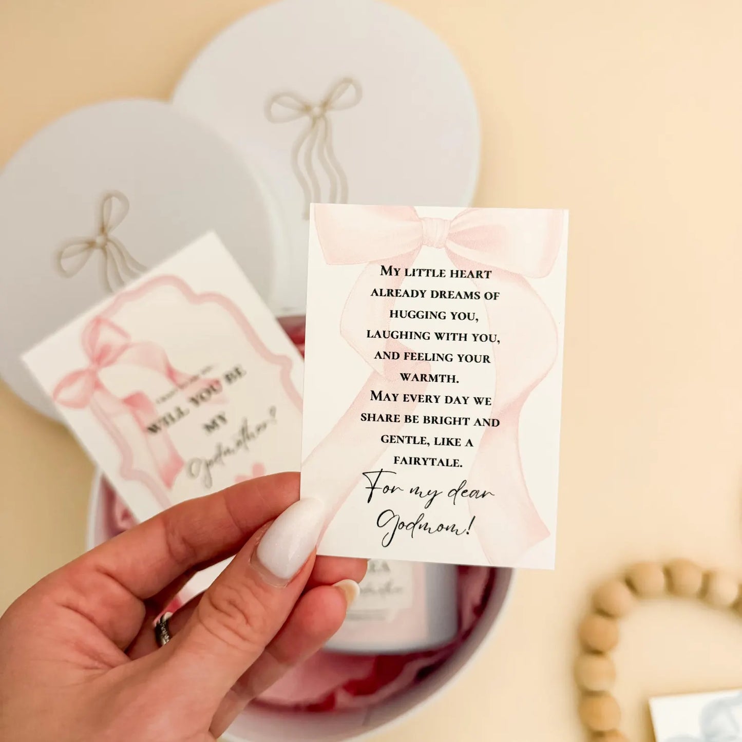 Will You Be My Godmother Gift Box – Personalized Godmother Proposal Candle