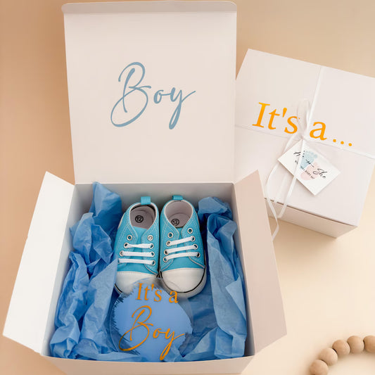 Baby Gender Reveal Gift – “It’s a Boy / It’s a Girl” Announcement Set