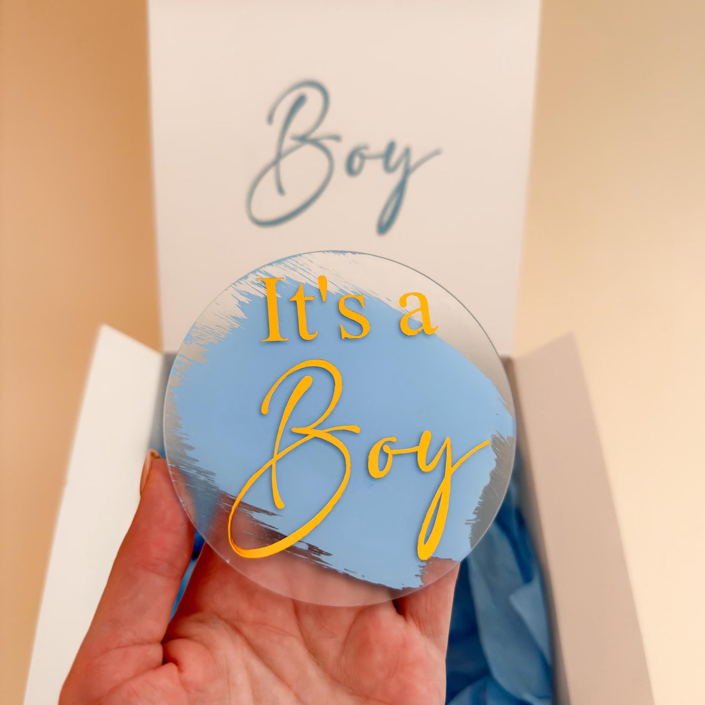 Baby Gender Reveal Gift – “It’s a Boy / It’s a Girl” Announcement Set