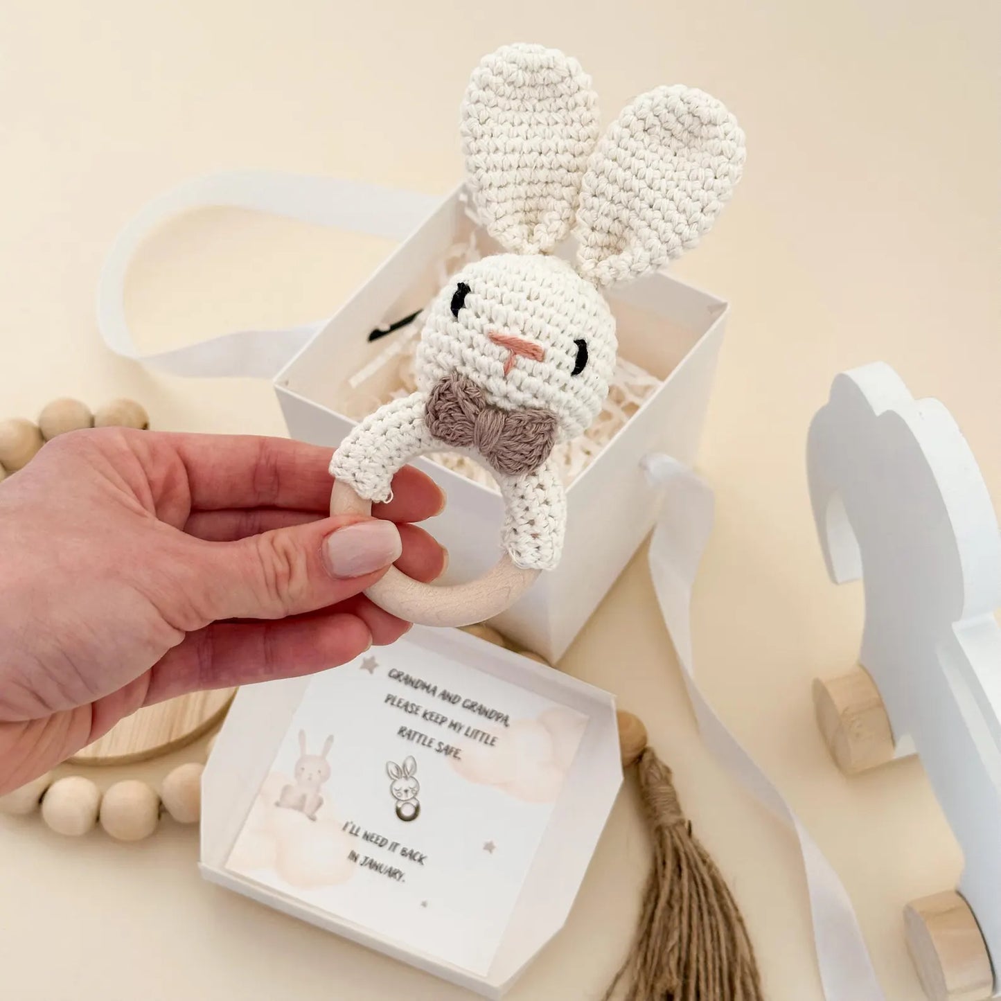 Grandparents Pregnancy Announcement Box - Baby Surprise Booties Gift