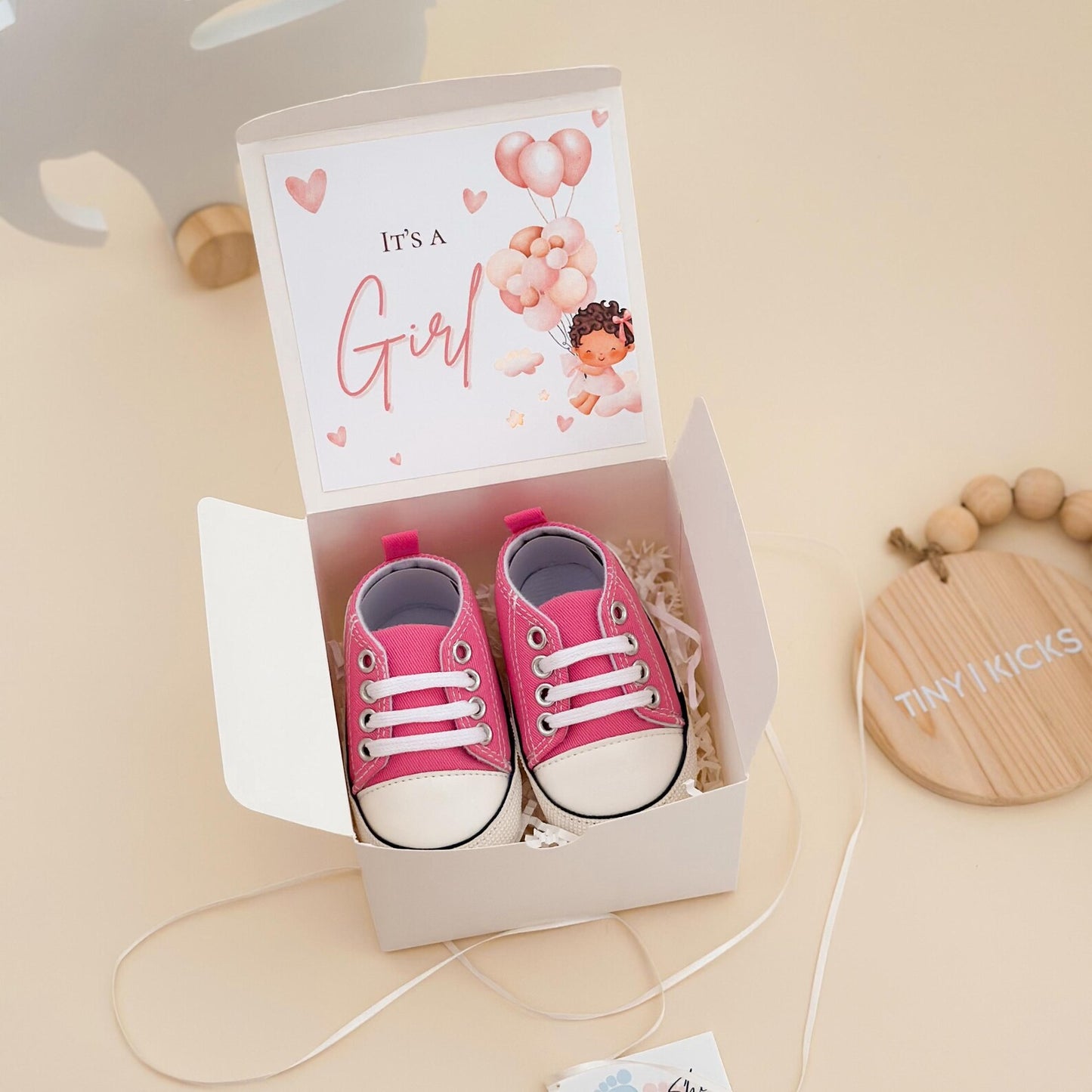 Gender Reveal Baby Shoe Gift Box – “It’s a Boy / It’s a Girl” Keepsake