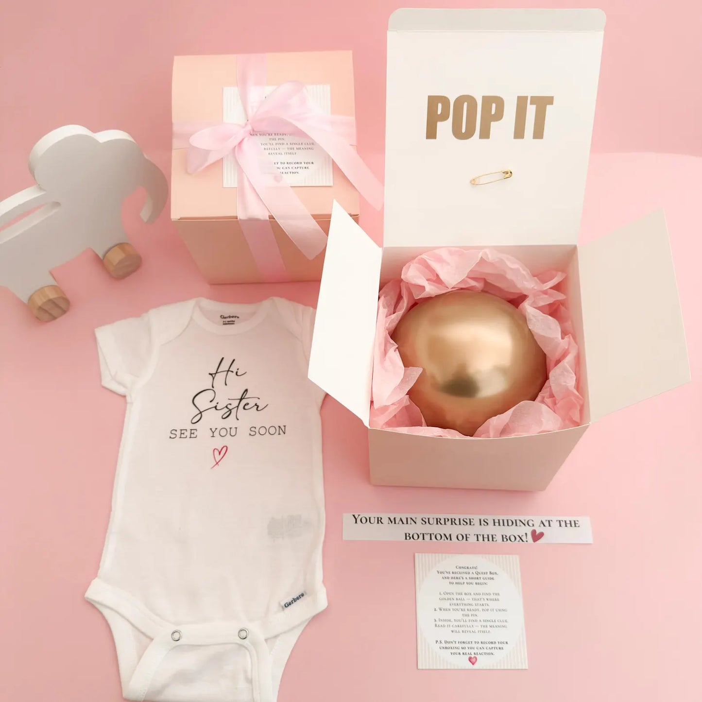 Pregnancy Announcement Scratch Card – Big Sister or Big Brother Reveal