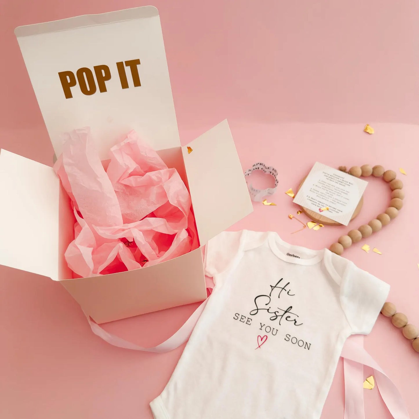 Pregnancy Announcement Scratch Card – Big Sister or Big Brother Reveal