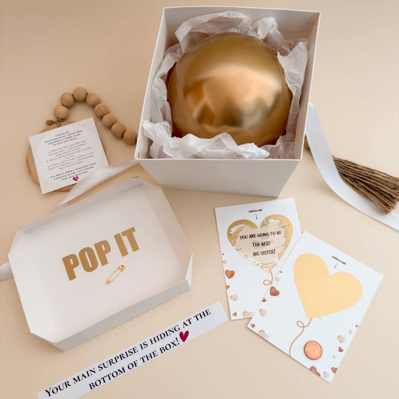 Big Sister Big Brother Pregnancy Announcement Box – Scratch Card Reveal